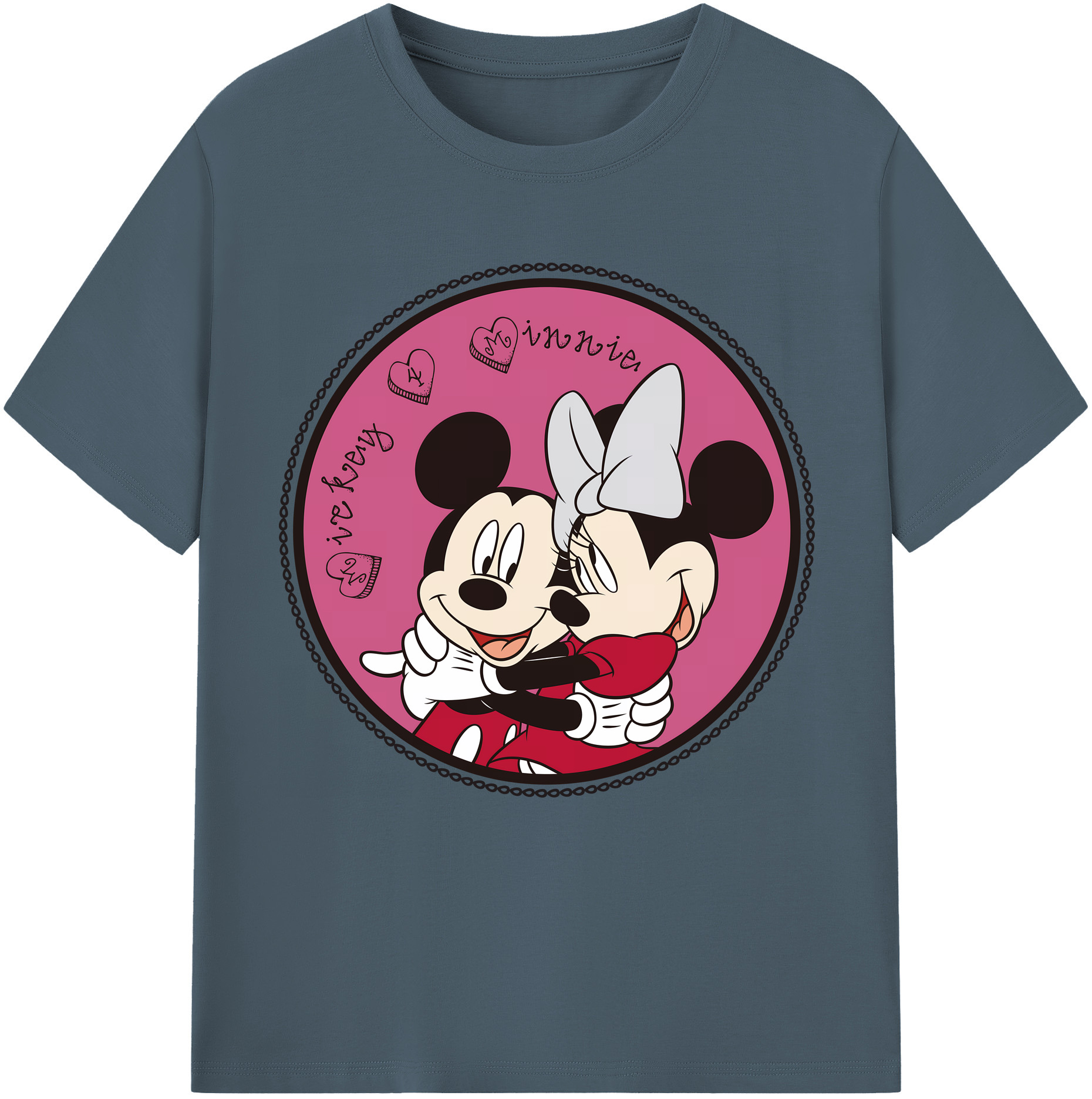 （画像用） ミッキーマウス Mickey Mouse 綿100％半袖Tシャツ（フロントプリント）